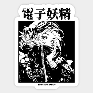 Japanese Streetwear Goth Grunge Anime Girl Manga Aesthetic Sticker